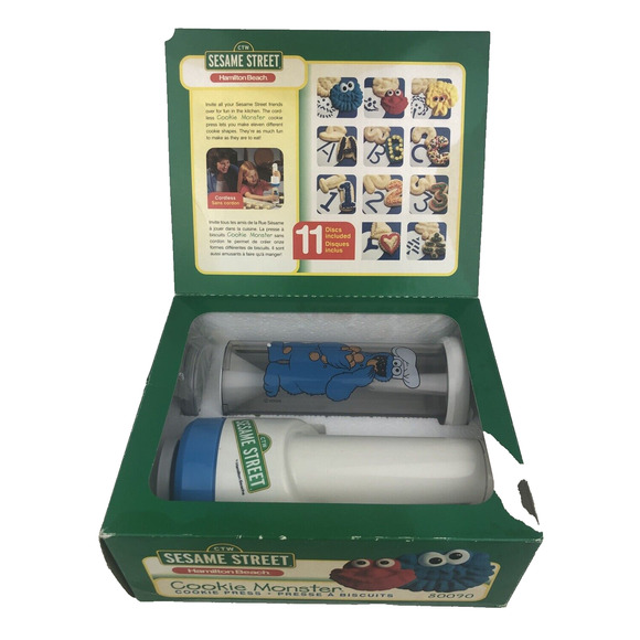 Sesame Street Cookie Monster Cookie Press Hamilton Beach Motorized Vintage 1998 - Picture 5 of 10